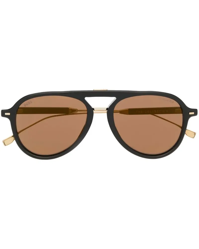 HUGO BOSS Klassische Pilotenbrille - Schwarz Schwarz