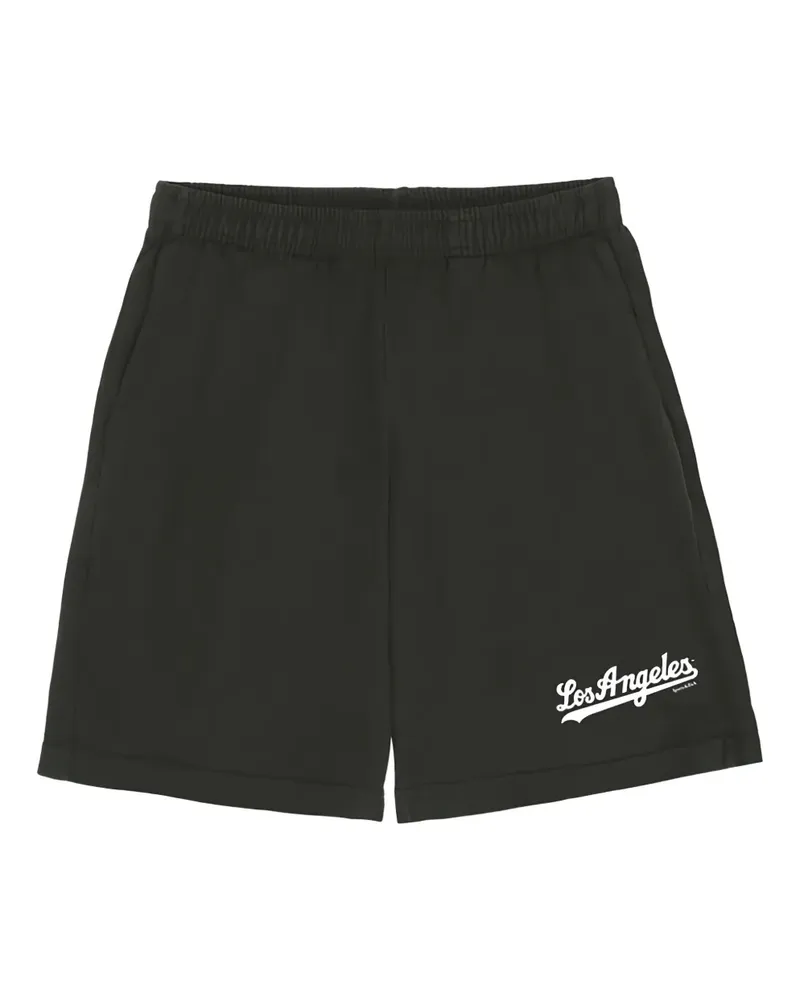 SPORTY & RICH Los Angeles-print shorts - Schwarz Schwarz