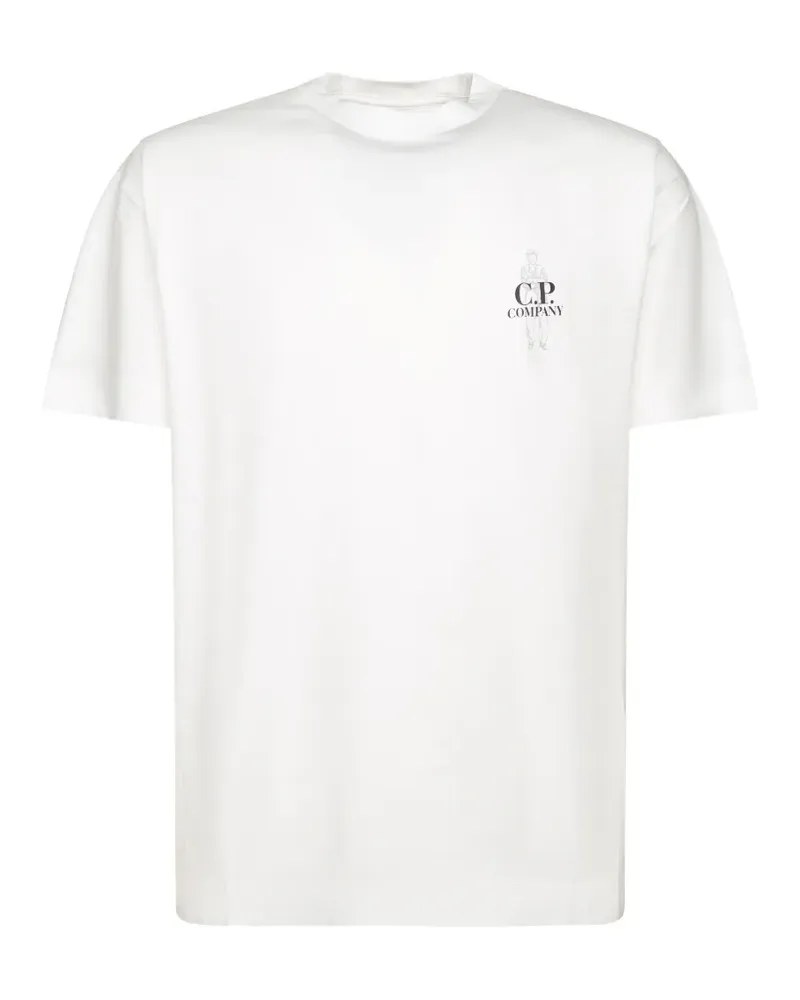 C.P. Company T-Shirt mit Logo-Print - Weiß Weiß