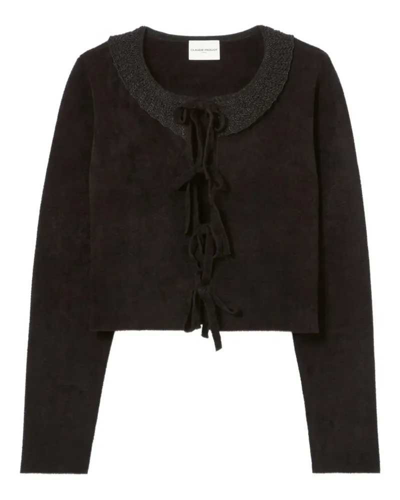 Claudie Pierlot Verzierter Cardigan mit Schnürung - Schwarz Schwarz