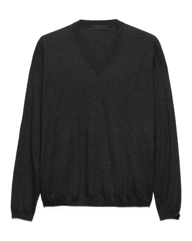 Prada Pullover mit V-Ausschnitt - Grau Grau