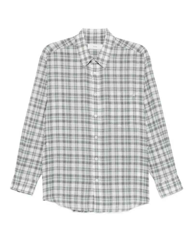 Dunst check-pattern long-sleeve shirt - Grün Grün