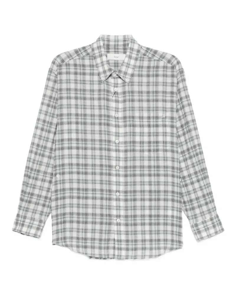 Dunst check-pattern long-sleeve shirt - Grün Grün