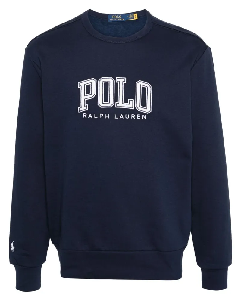 Ralph Lauren Ausgeblichenes Sweatshirt mit Logo-Stickerei - Blau Blau
