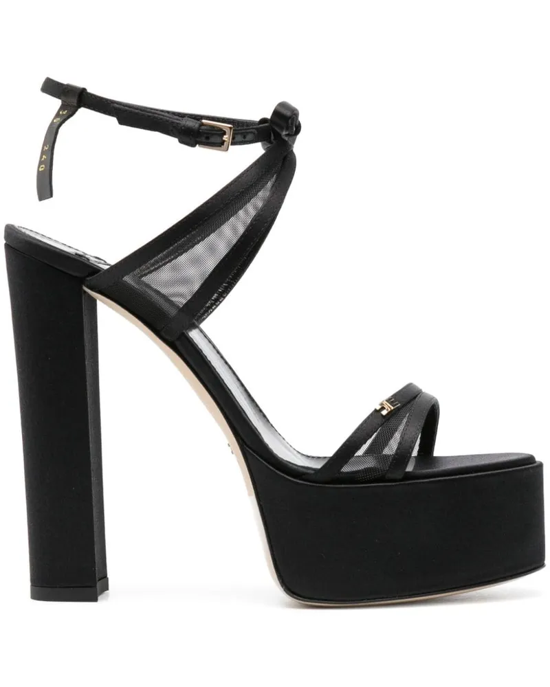 Elisabetta Franchi Plateau-Sandalen 140mm Schwarz