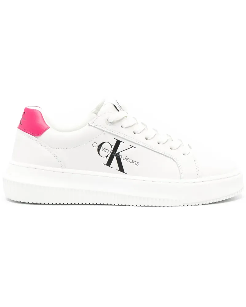 Calvin Klein Sneakers mit Logo-Print - Weiß Weiß