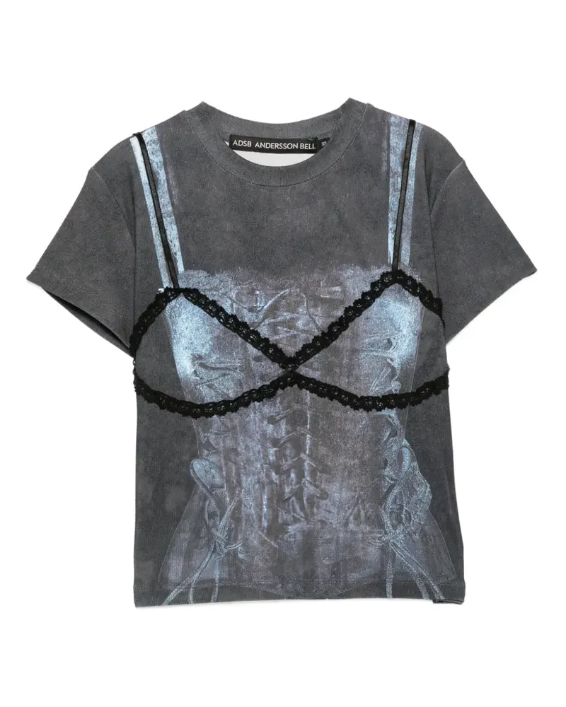 Andersson Bell lingerie trompe l'oeil T-shirt - Grau Grau