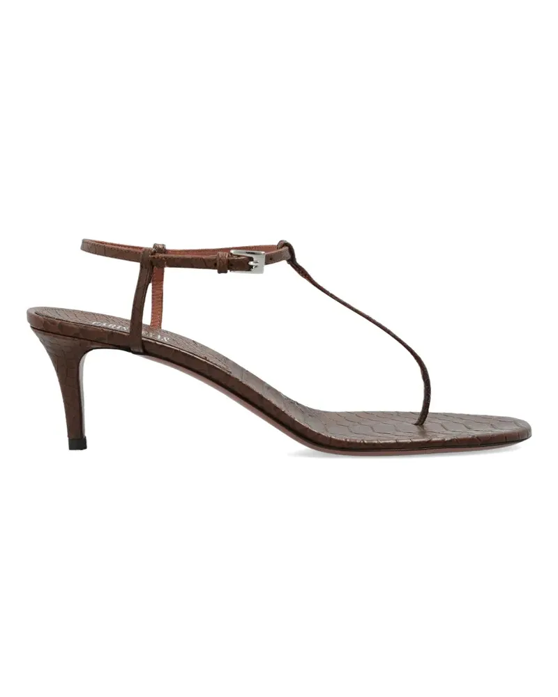 Paris Texas crocodile-effect leather sandals - Braun Braun