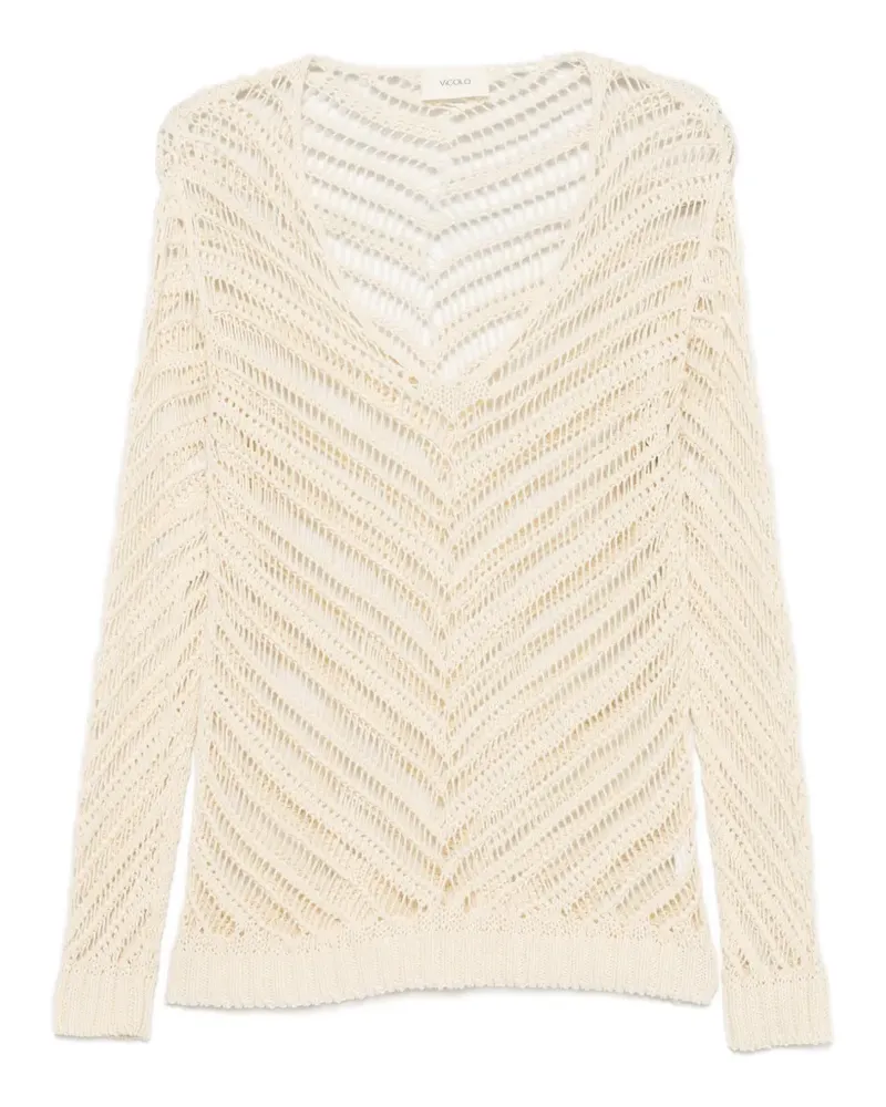 VICOLO open-knit sweater - Nude Nude