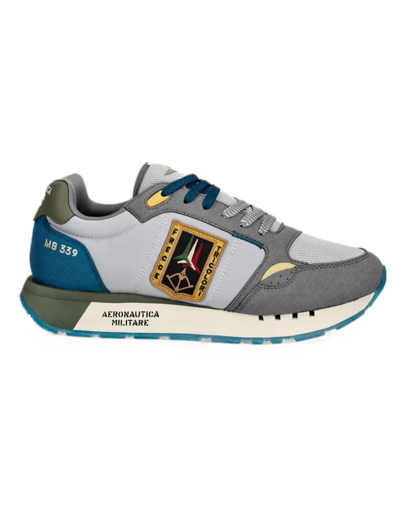 Aeronautica Militare Frecce Tricolori-patch panelled low-top sneakers - Grau Grau