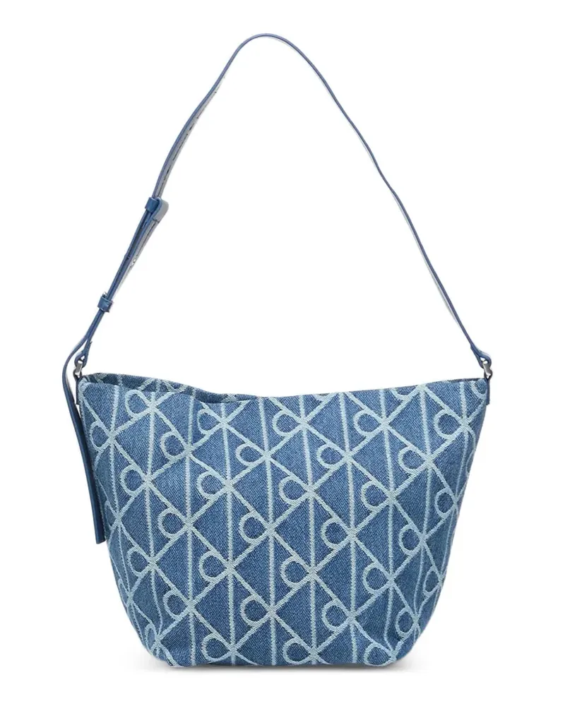Calvin Klein Schultertasche mit Monogrammmuster - Blau Blau