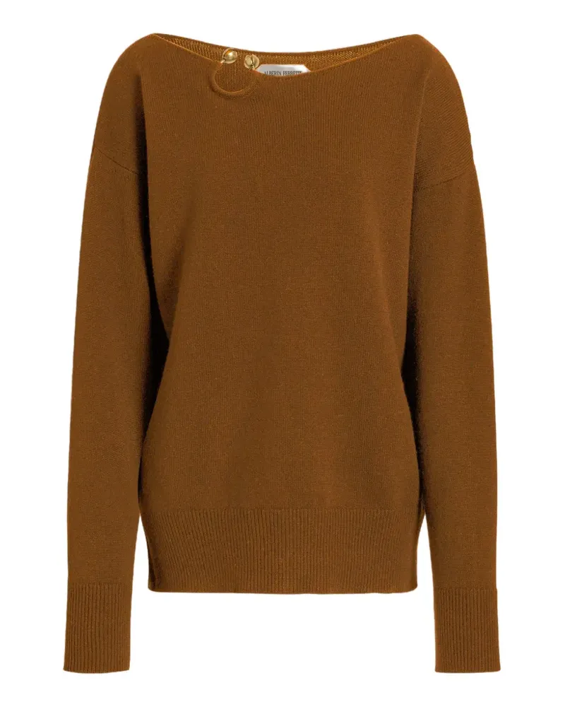 Alberta Ferretti Pullover mit Applikation - Braun Braun