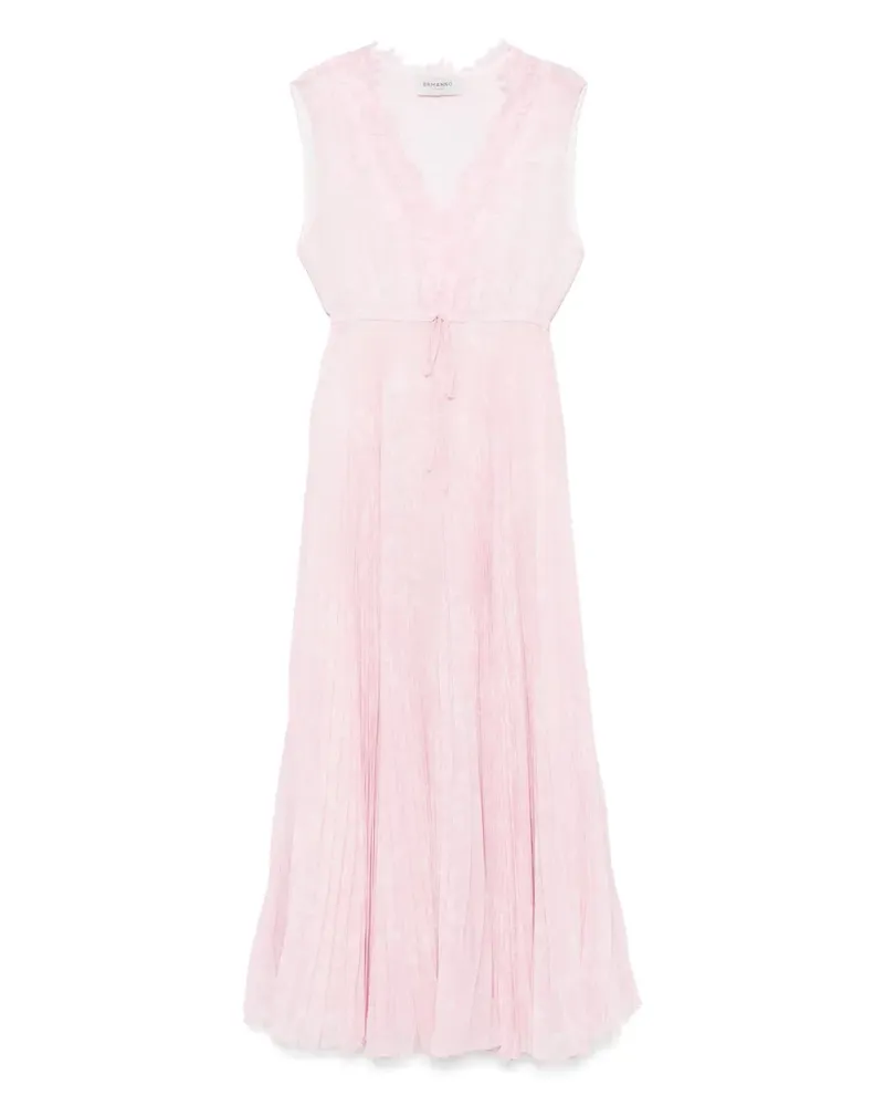 Ermanno Scervino Maxikleid mit plissiertem Detail - Rosa Rosa