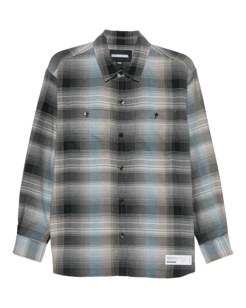 Neighborhood check-pattern long-sleeve shirt - Grau Grau