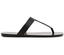 Flip-Flops aus Leder - Schwarz