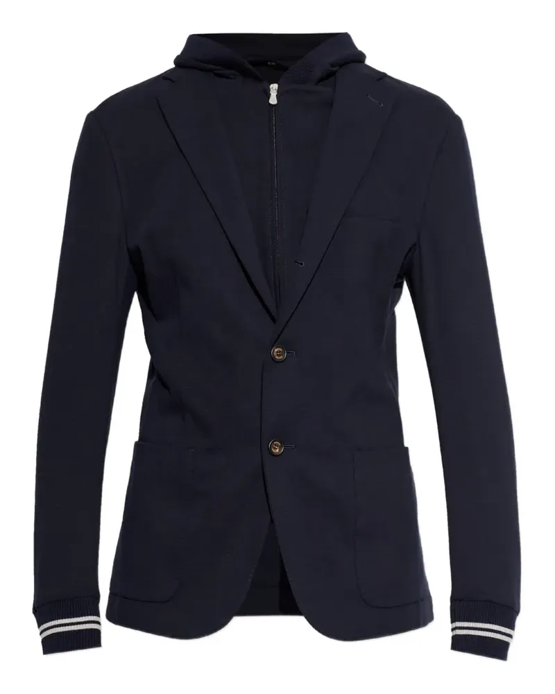 Eleventy Jacke im Layering-Look - Blau Blau