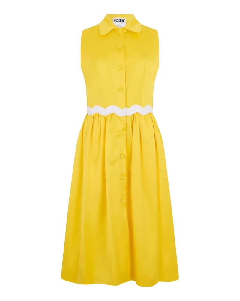 Moschino belted button-up midi dress - Gelb Gelb