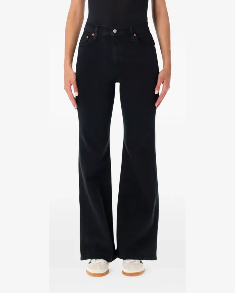 Levi's Ausgestellte High-Waist-Jeans - Schwarz Schwarz