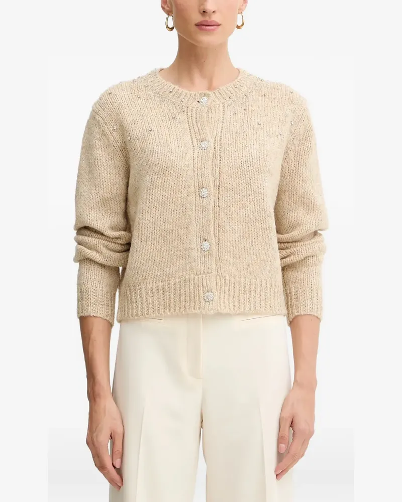 Fracomina embellished-button cardigan - Nude Nude