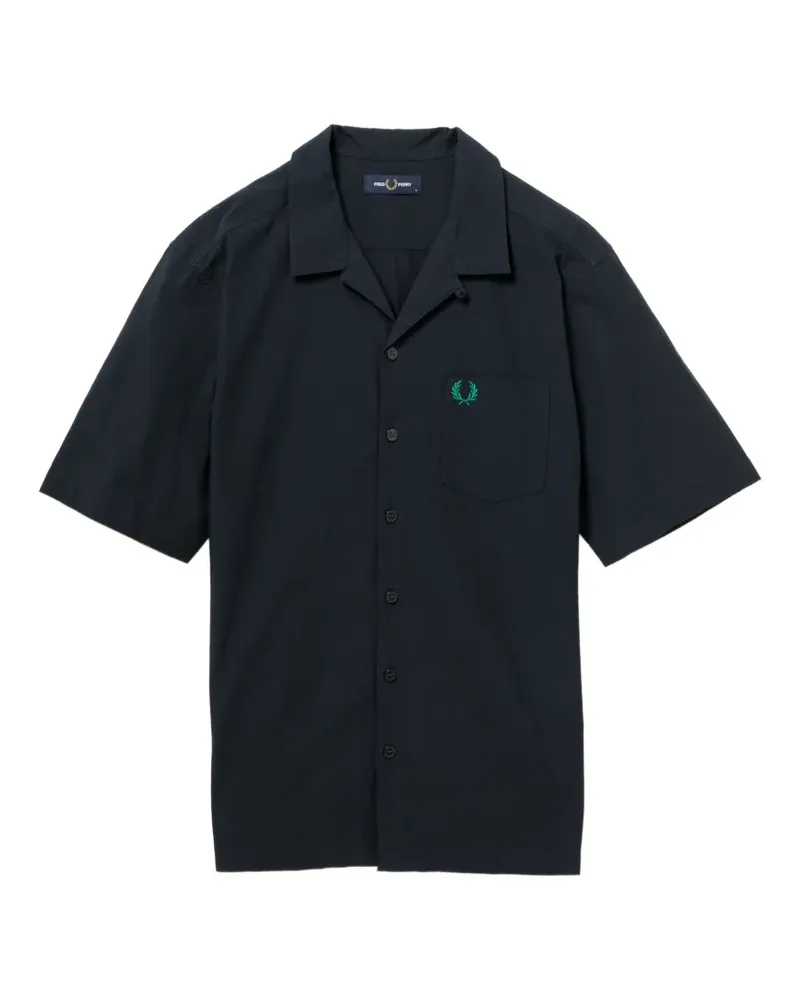 Fred Perry Hemd mit Logo-Stickerei - Blau Blau