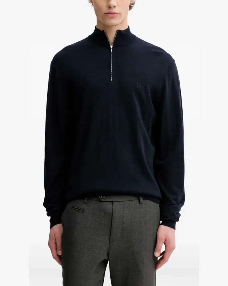 LES DEUX Greyson half-zip sweater - Blau Blau