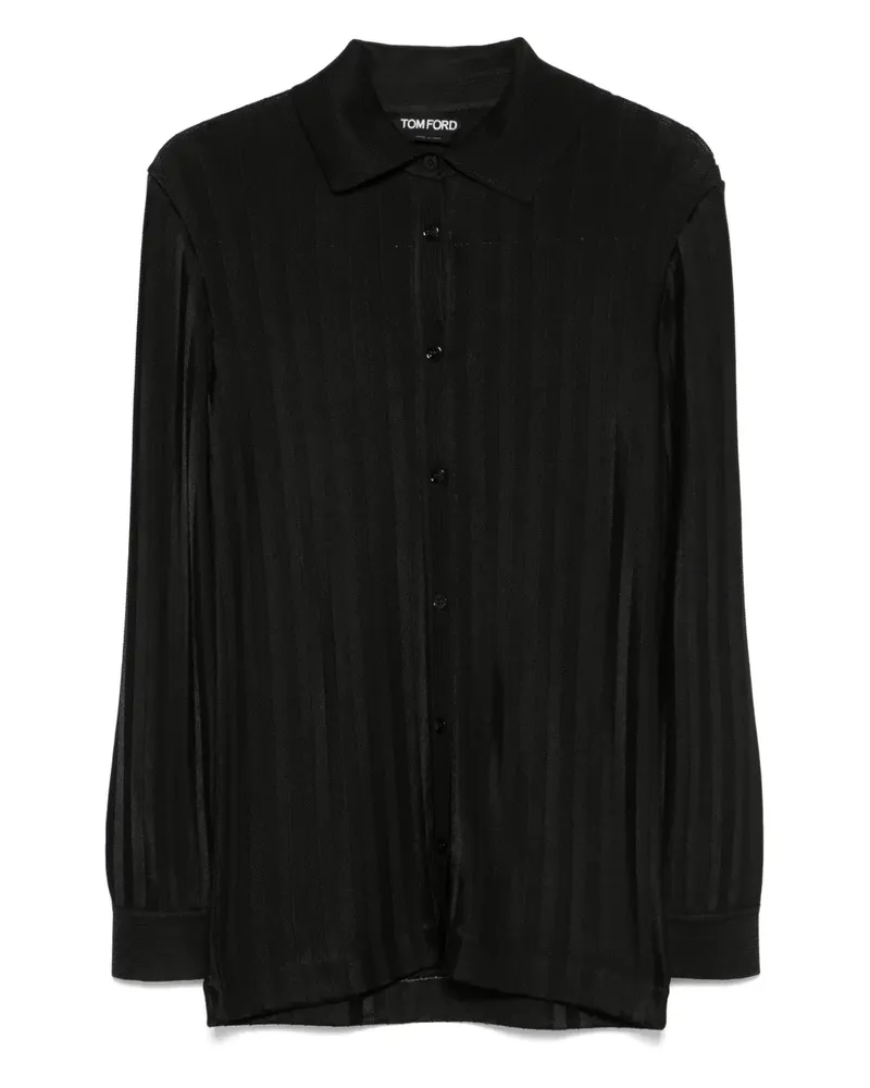 Tom Ford Gestreiftes Hemd - Schwarz Schwarz