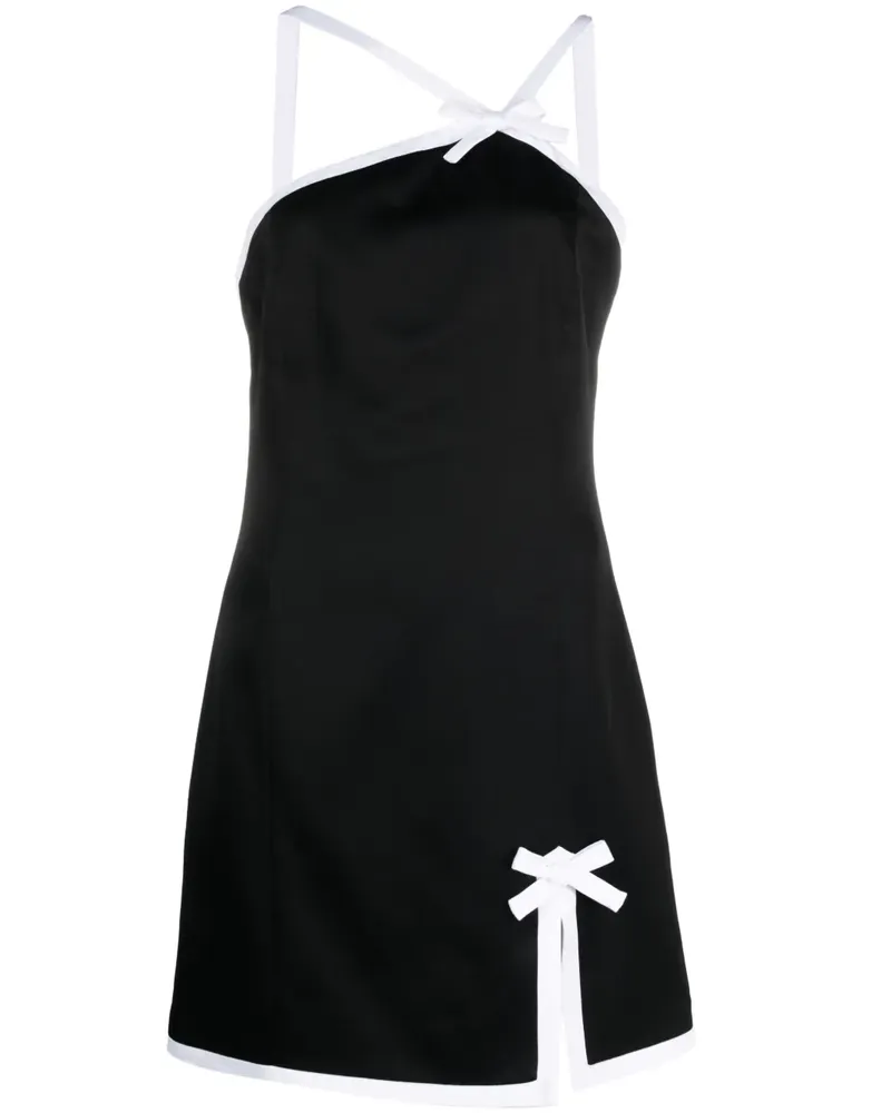 MSGM Kleid mit Kontrastrand - Schwarz Schwarz