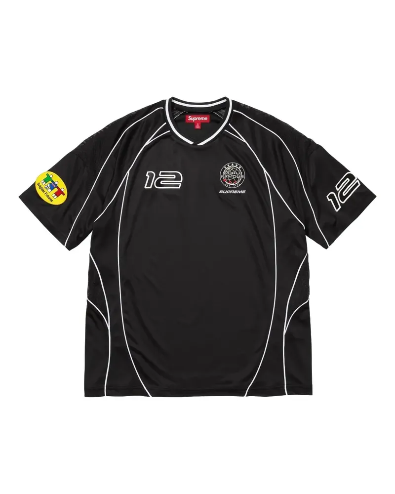 Supreme Being Fußballtrikot mit Paspeln - Schwarz Schwarz