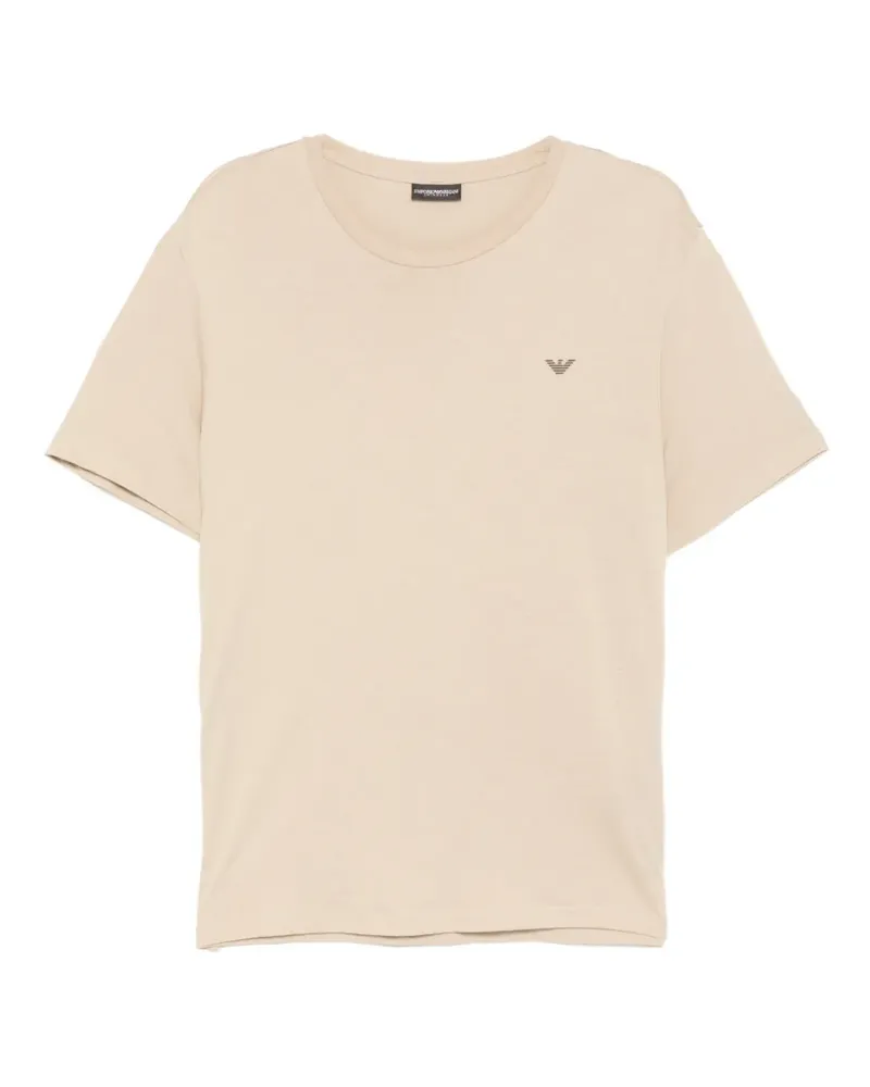 Emporio Armani logo-printed T-shirt - Nude Nude