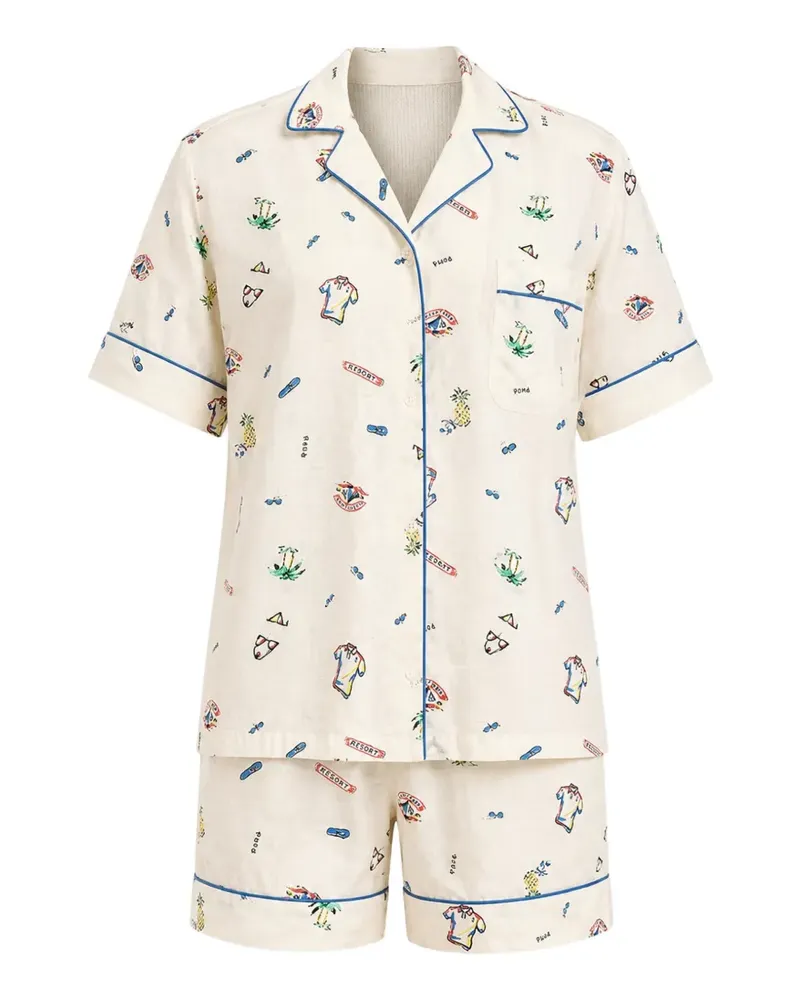 Ralph Lauren Pyjama mit grafischem Print - Nude Nude