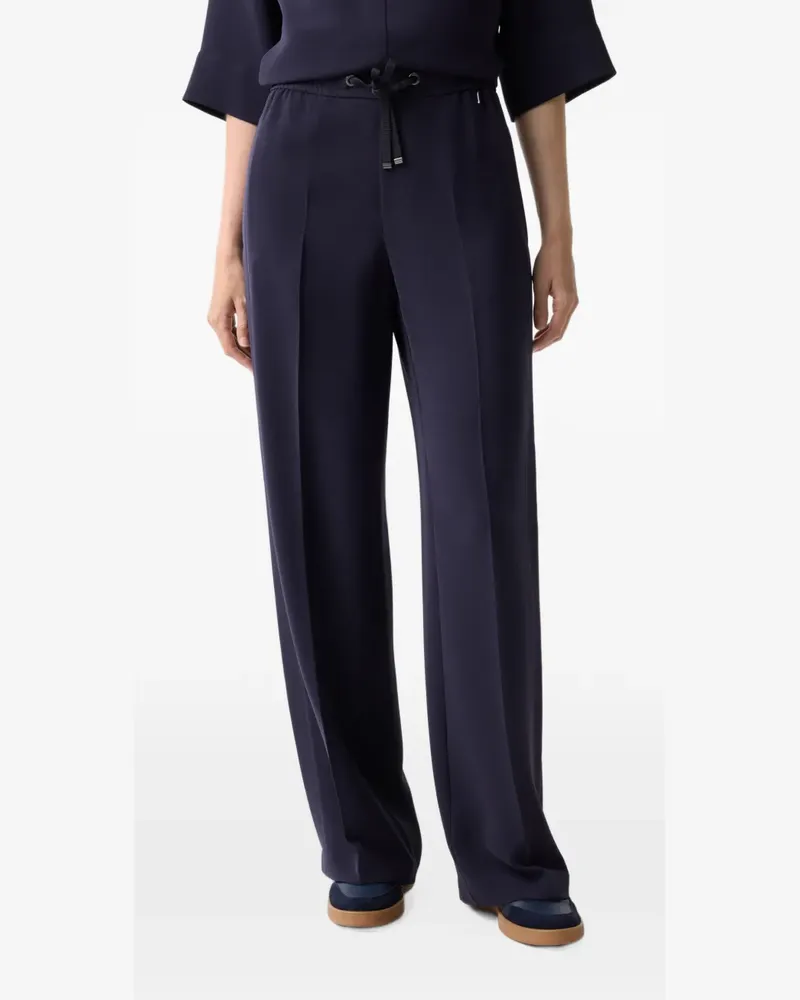 Bogner Enny Crêpe-Hose mit Falten - Blau Blau