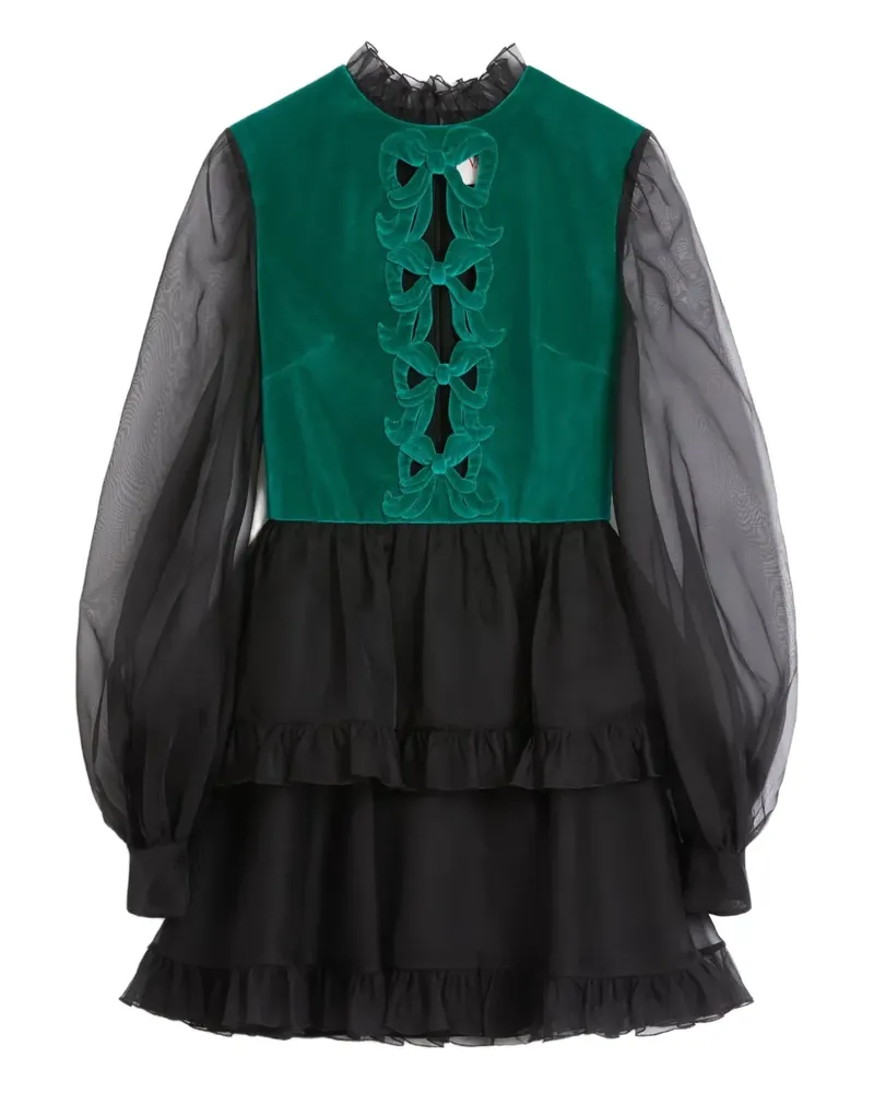 Valentino Garavani Bestickte Organza-Minikleid - Schwarz Schwarz