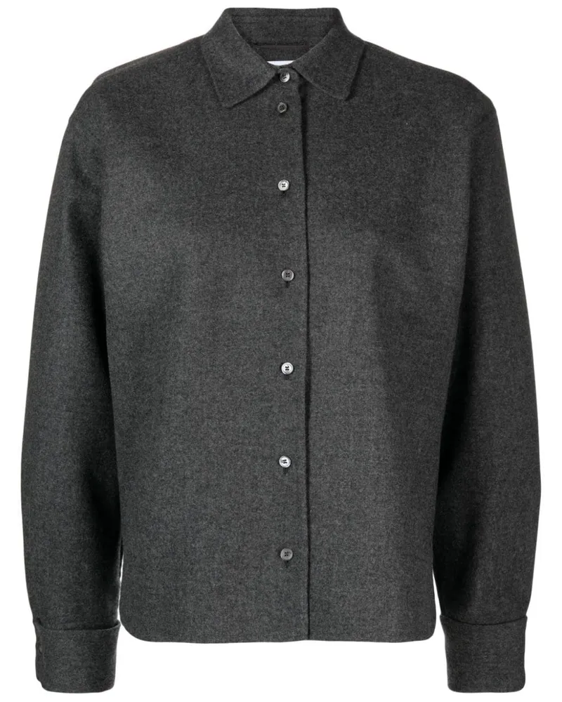 Max Mara Abadan Hemdjacke aus Filz - Grau Grau