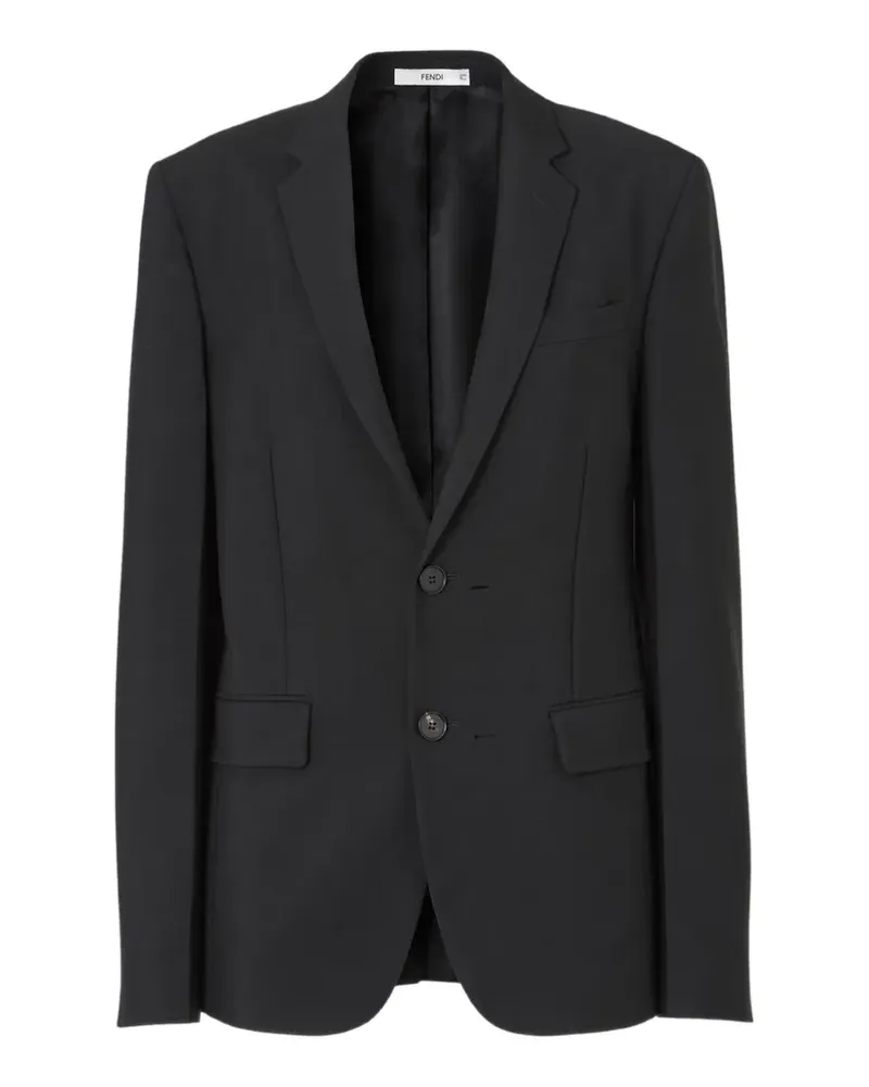 Fendi Einreihiges Sakko - Schwarz Schwarz