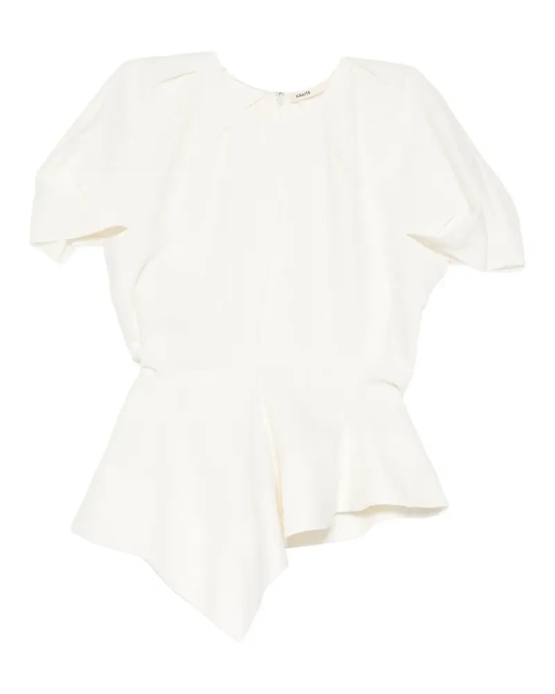 KHAITE Asymmetrische Bluse - Weiß Weiß