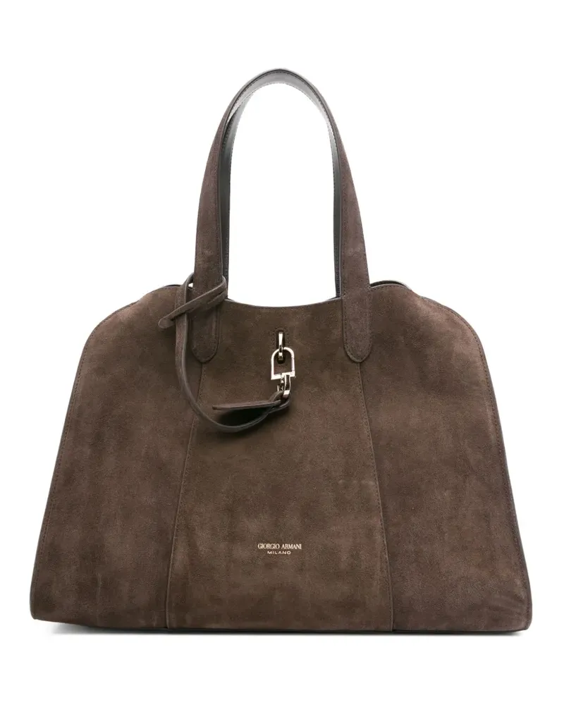 Giorgio Armani Tote Bag aus Wildleder - Braun Braun