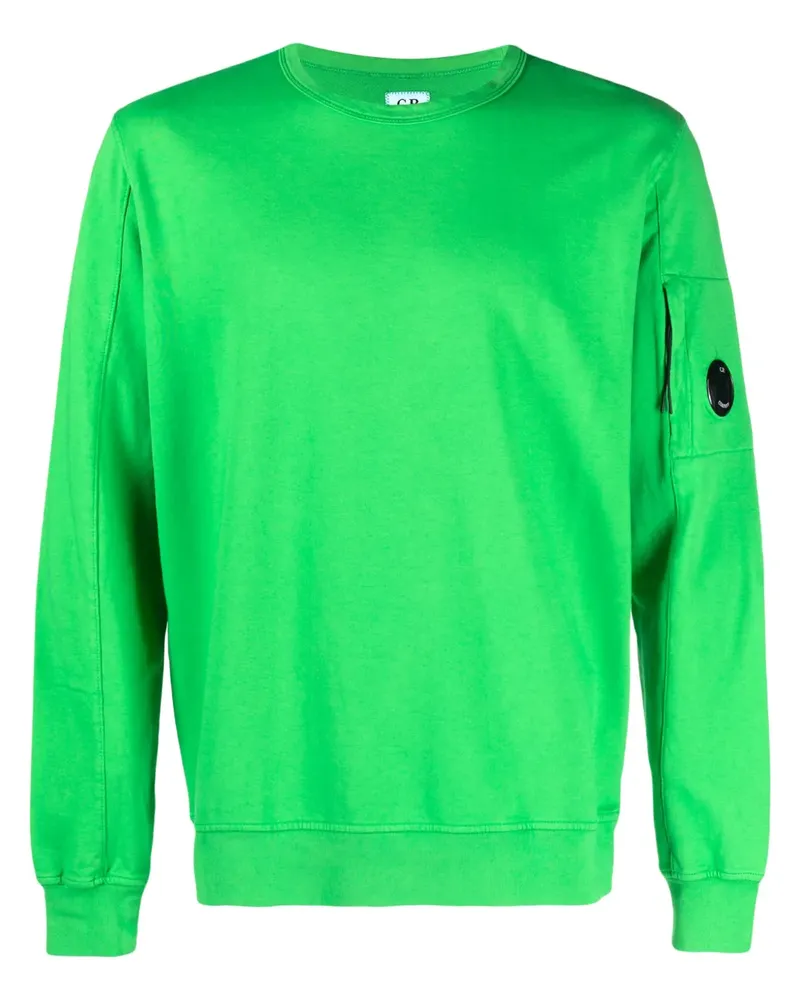 C.P. Company Sweatshirt mit Logo-Patch - Grün Grün