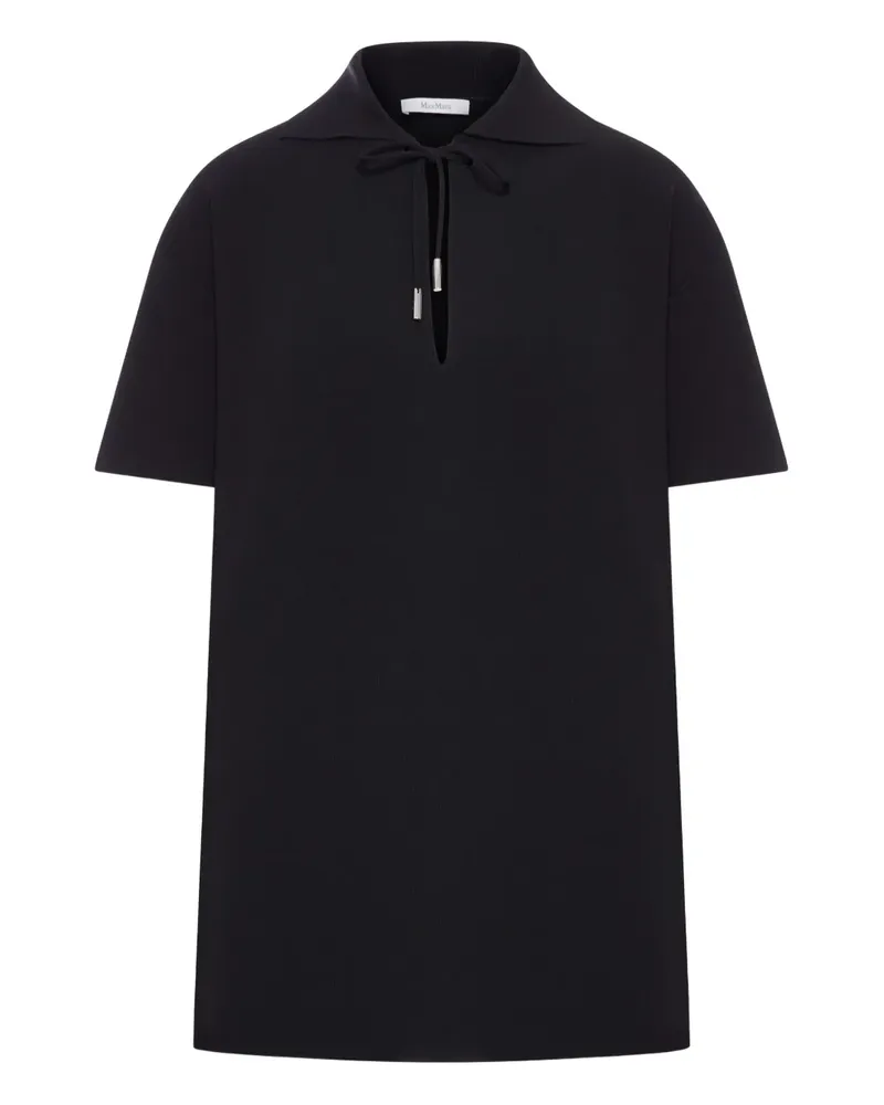 Max Mara Kurzärmeliges Poltava Top - Schwarz Schwarz
