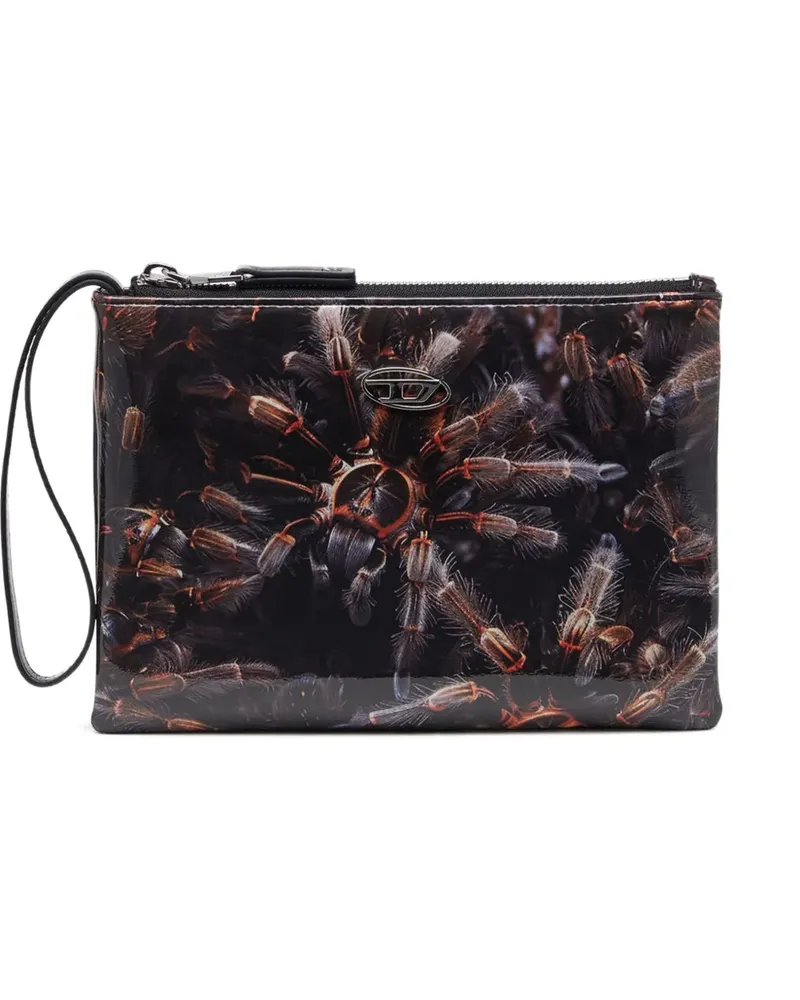 Diesel Clutch mit Tarantel-Print - Schwarz Schwarz