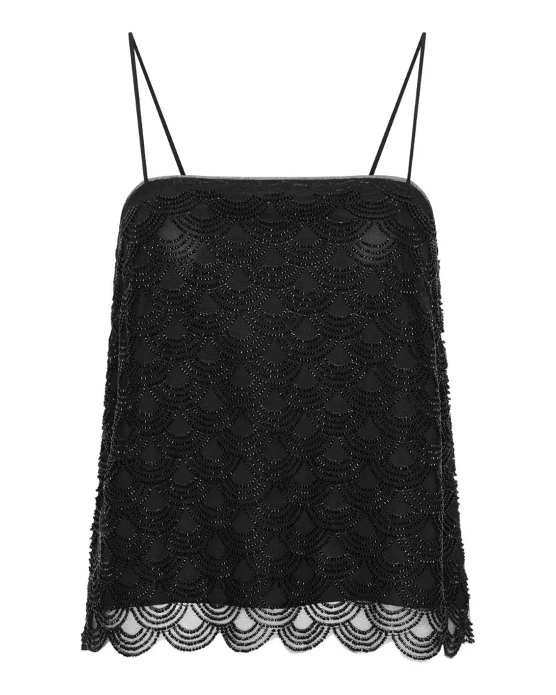 ROTATE Birger Christensen Bluse mit Pailletten - Schwarz Schwarz
