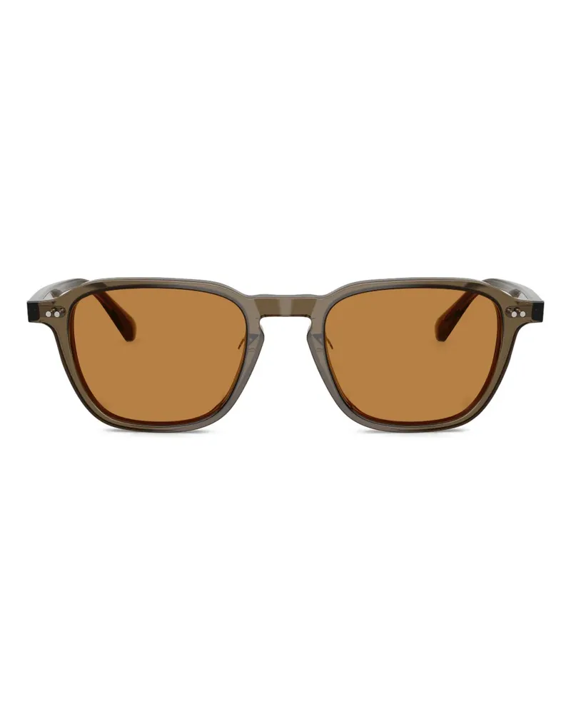 Oliver Peoples Sonnenbrille mit eckigem Gestell - Braun Braun