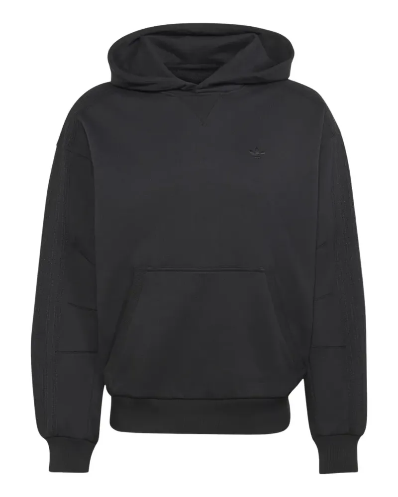 adidas logo-embroidered hoodie - Schwarz Schwarz