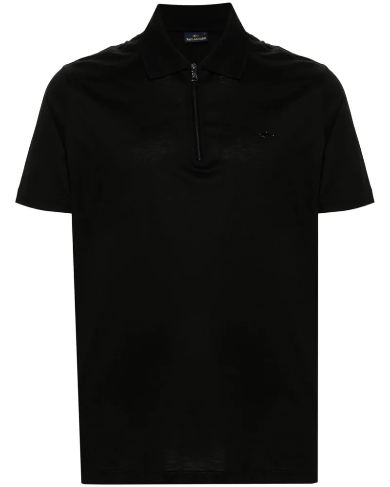 Paul & Shark Poloshirt mit Logo-Applikation - Schwarz Schwarz