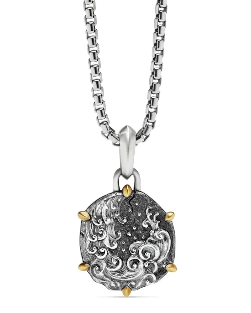 David Yurman 18kt Aquarius Gelbgold- und Sterlingsilberamulett (33mm