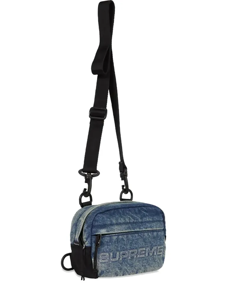 Supreme Being Mini "Blue" Kuriertasche aus Denim - Blau Blau