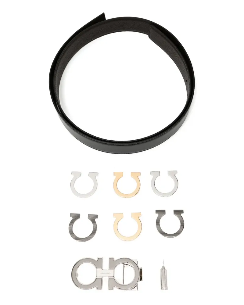 Ferragamo Wendbarer Ledergürtel - Schwarz Schwarz