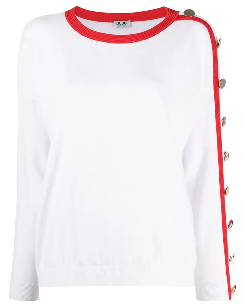 Liu Jo T-Shirt mit Streifenapplikation - Weiß Weiß