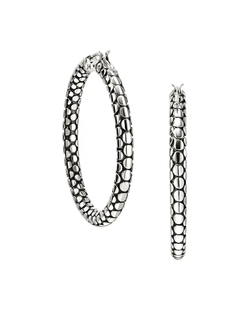 John Hardy sterling silver dot earrings - Silber Silber