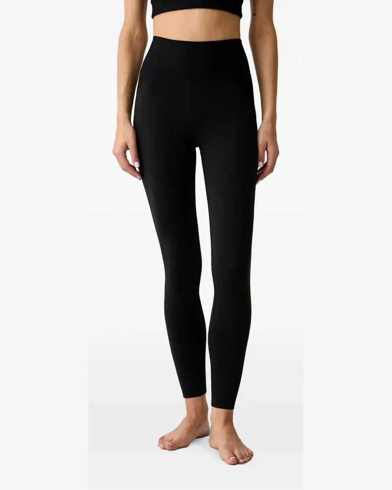 Casall Leggings mit geripptem Bund - Schwarz Schwarz