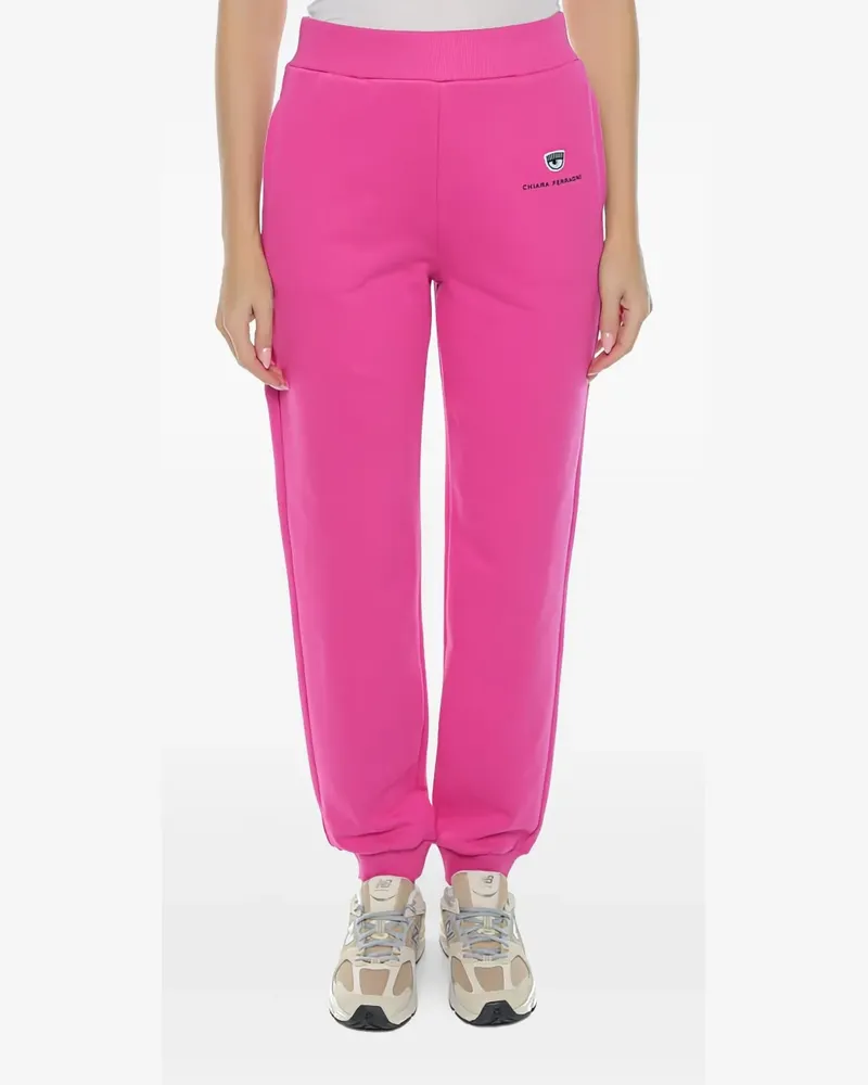 Chiara Ferragni logo-embroidered track pants - Rosa Rosa